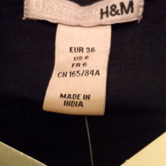 H & M Black beach cover /Dress size 6 new with tags sleeveless Womans summer - Picture 3 of 3